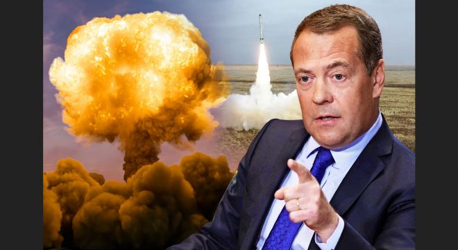 Medvegyev: ha Ukrajna a rakétakilövő állomásainkat támadja, arra nukleáris fegyverrel válaszolunk