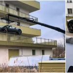 Erkélyen parkolt egy Ferrari: a tulaj szerint nem volt hely a társasházi garázsban