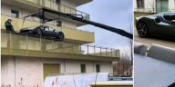 Erkélyen parkolt egy Ferrari: a tulaj szerint nem volt hely a társasházi garázsban