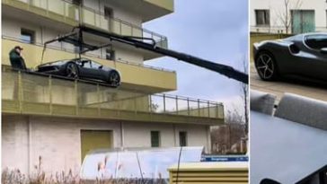 Erkélyen parkolt egy Ferrari: a tulaj szerint nem volt hely a társasházi garázsban